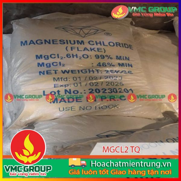MAGNESIUM CHLORIDE MgCl2 99%, TRUNG QUỐC, 25KG/BAO